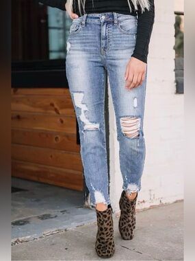 Willow & Roots High Rise Mom Fit Stretch Jean (34”)